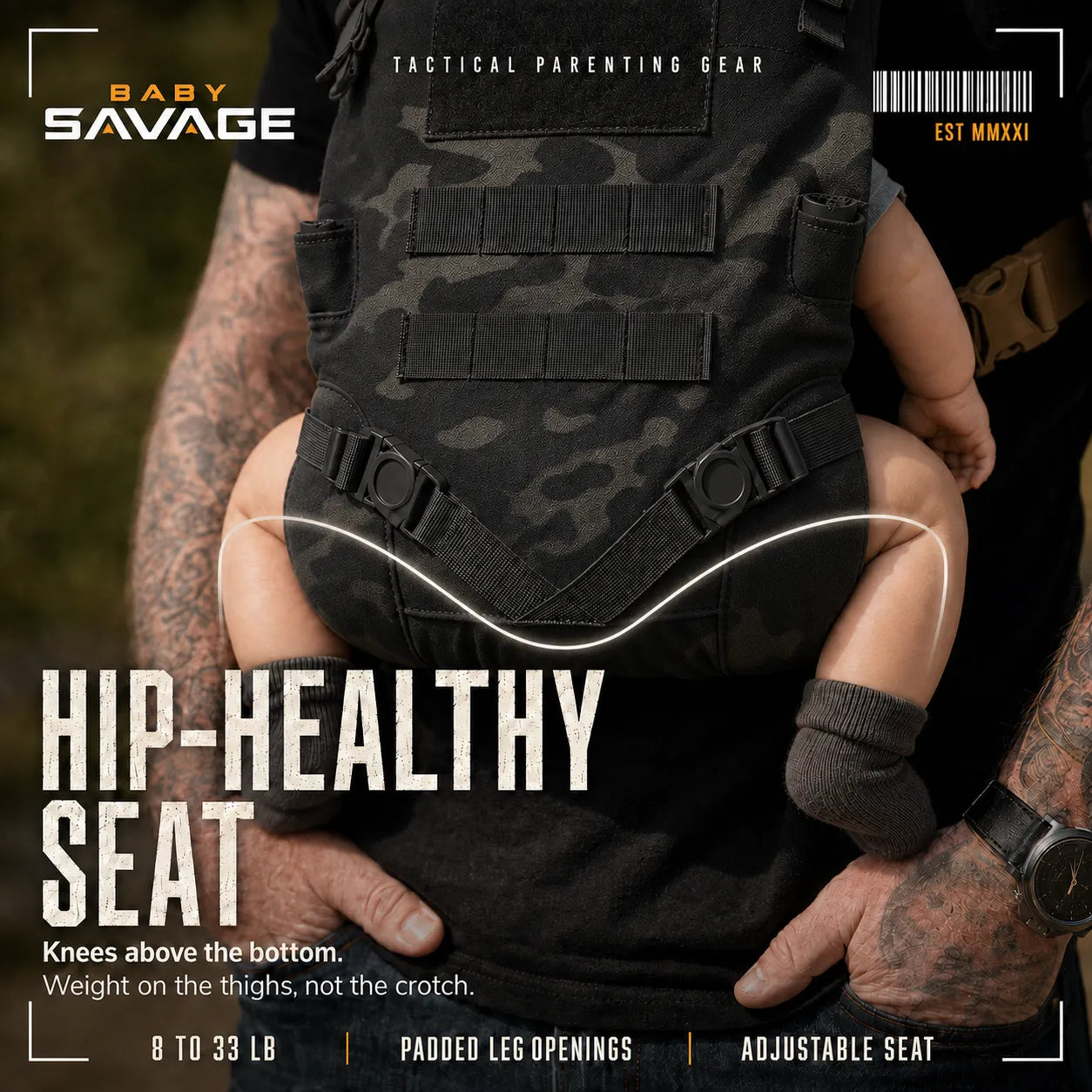 Hip-healthy seat in Camo