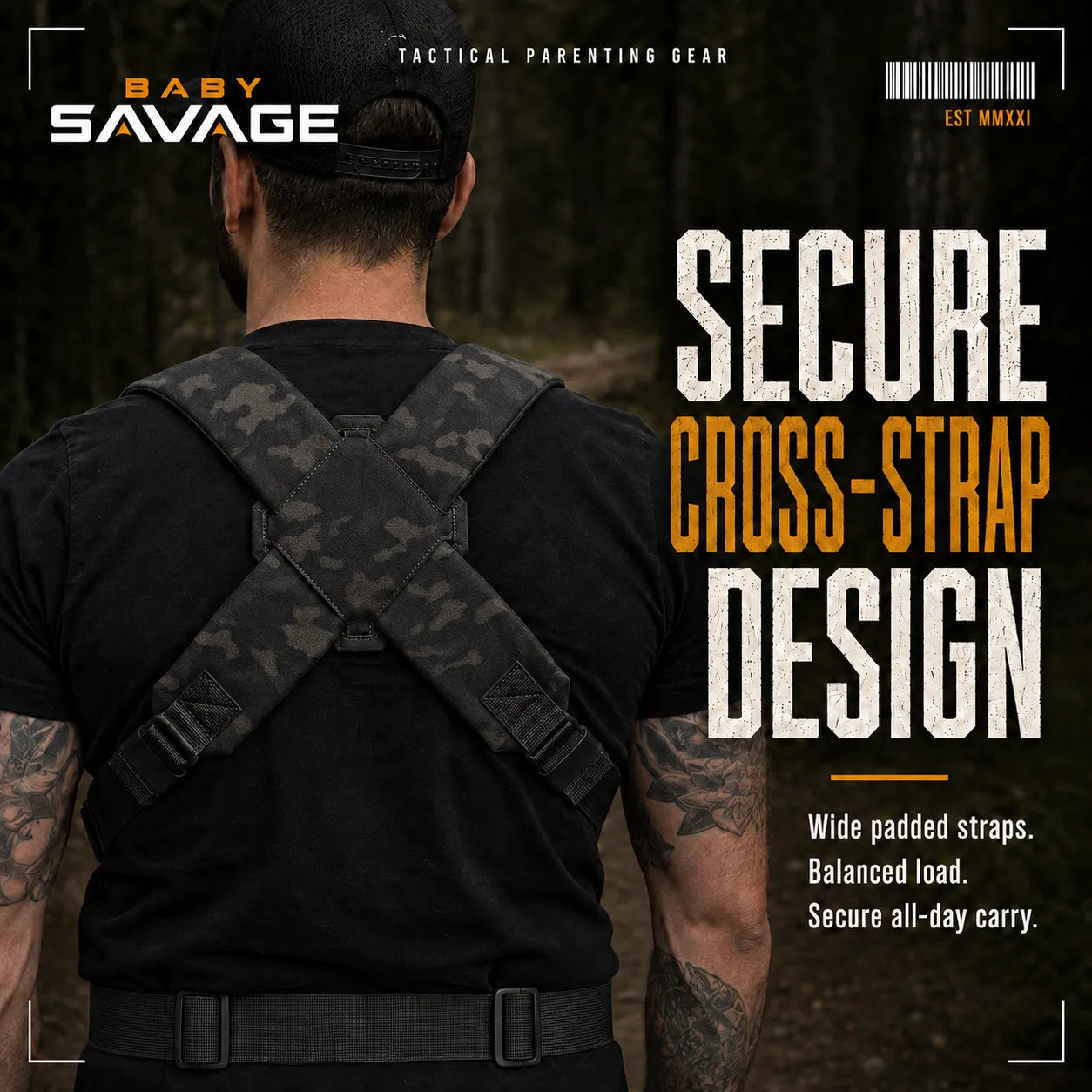 Tactical Baby Carrier detail in Camo