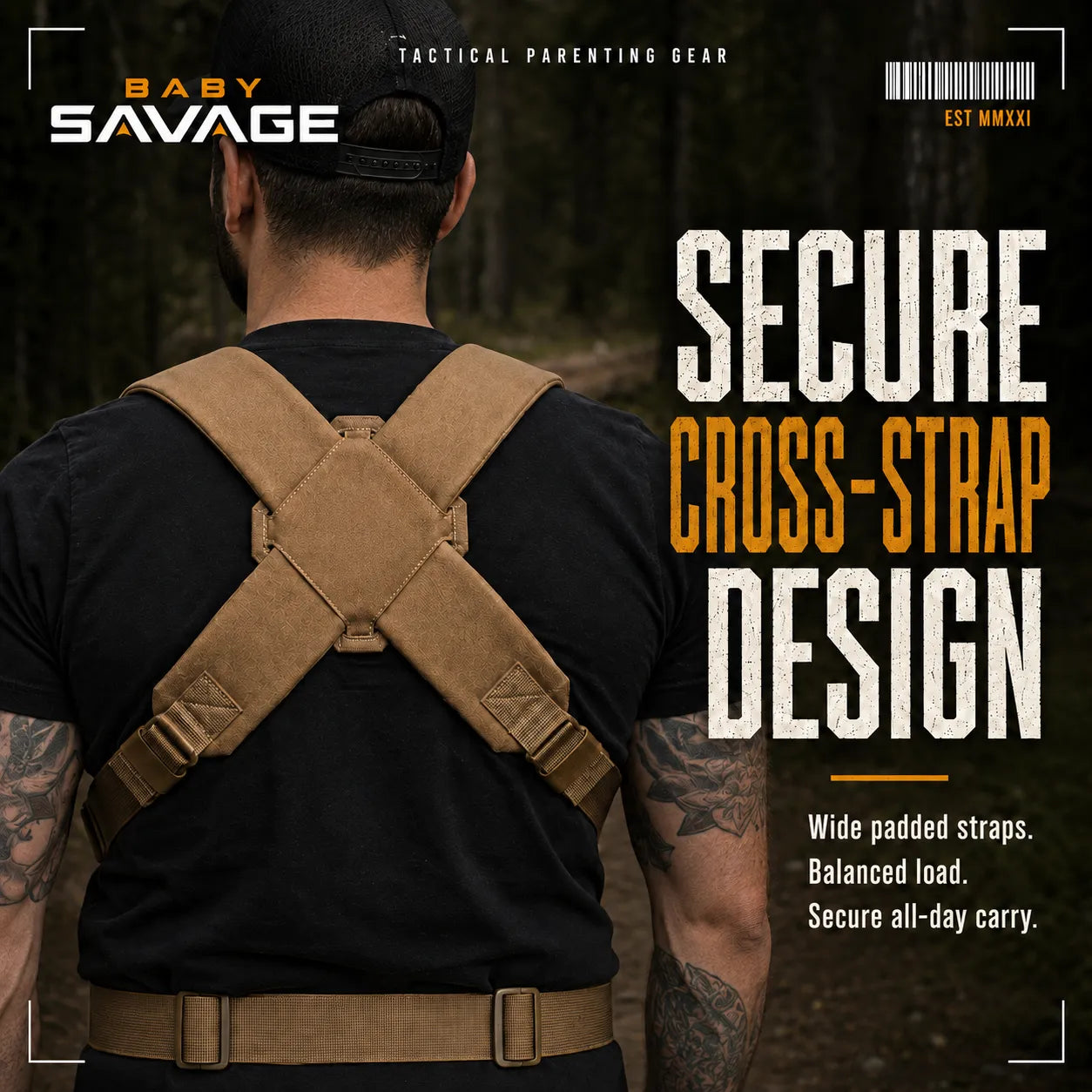 Tactical Baby Carrier detail in Coyote Brown