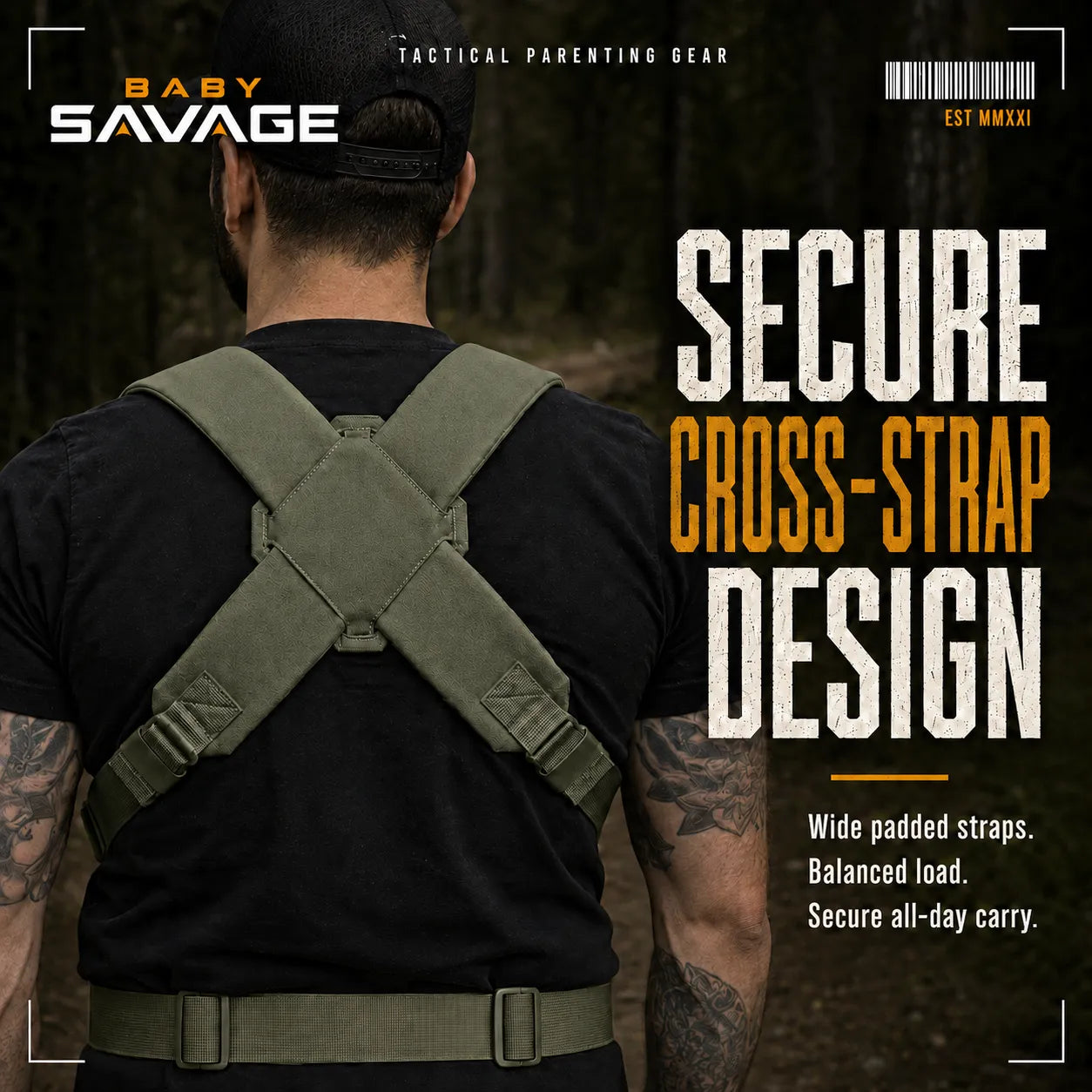 Tactical Baby Carrier detail in Ranger Green