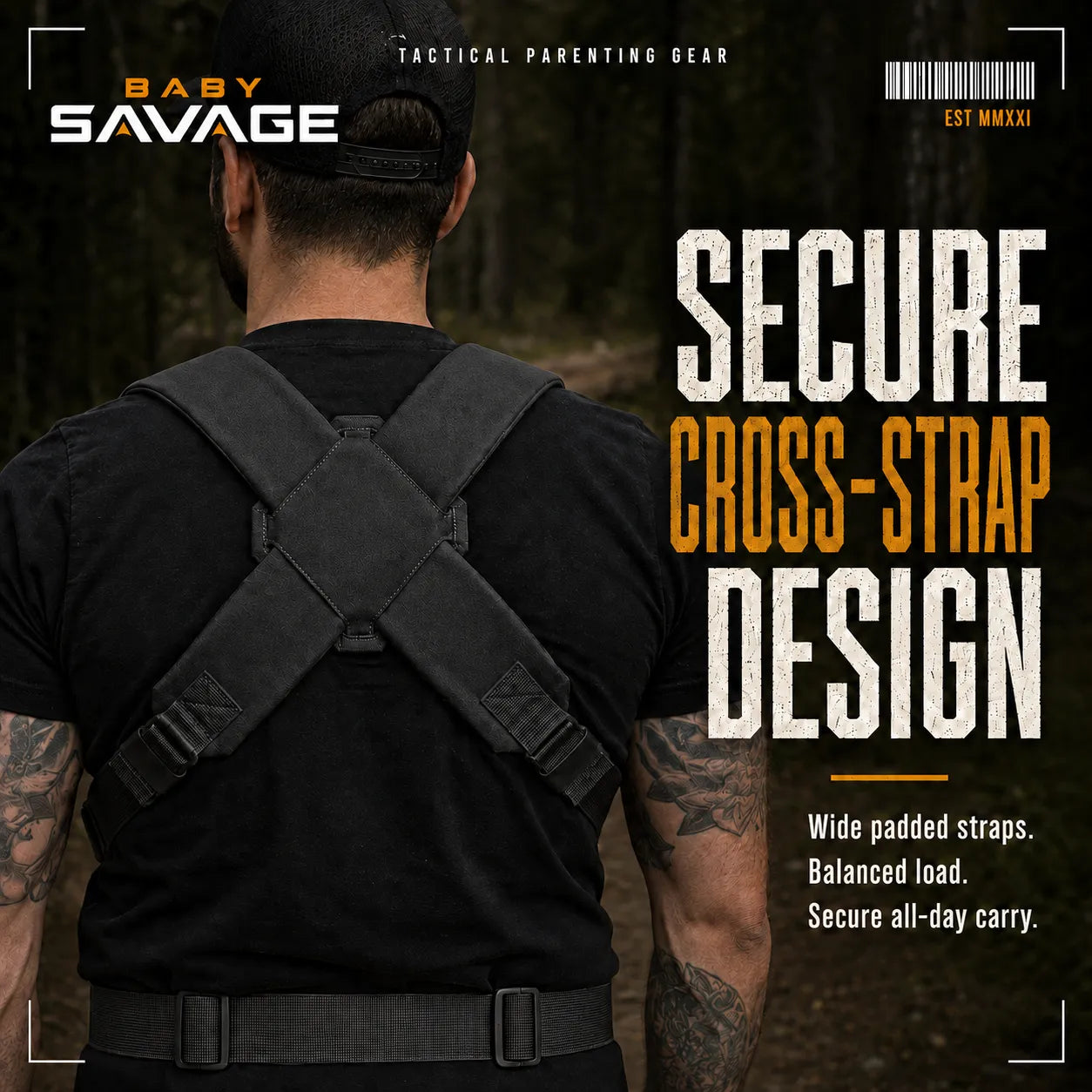 Tactical Baby Carrier detail in Black